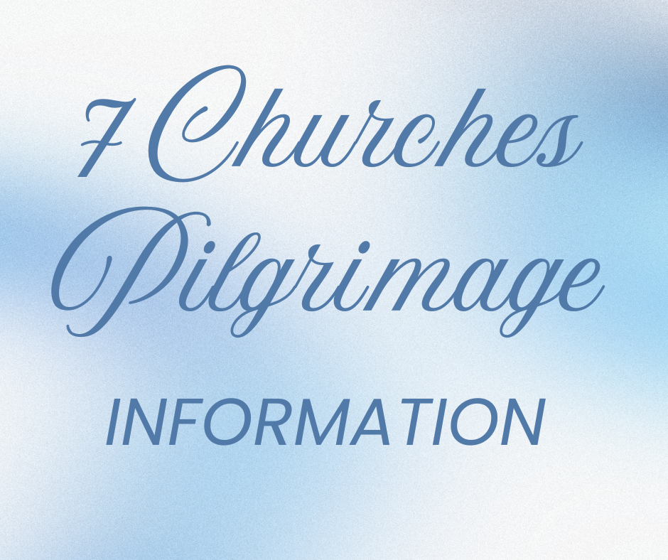 Copy of Blue and White Minimalist Photo Collage Holy Week Visita Iglesia Facebook Post